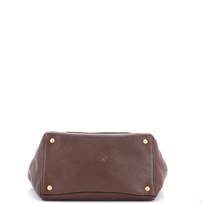 Prada Front Pocket Wing Convertible Tote Vitello Daino