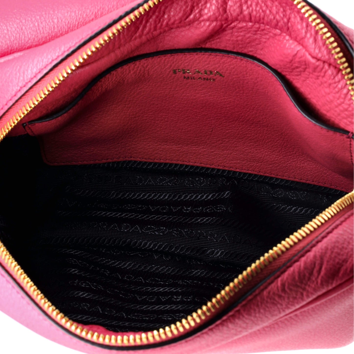 プラダ フラップ ジップ クロスボディバッグ ヴィテッロ フェニックス スモール