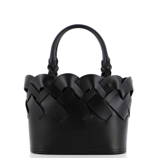 Prada Tress Tote Leather Small