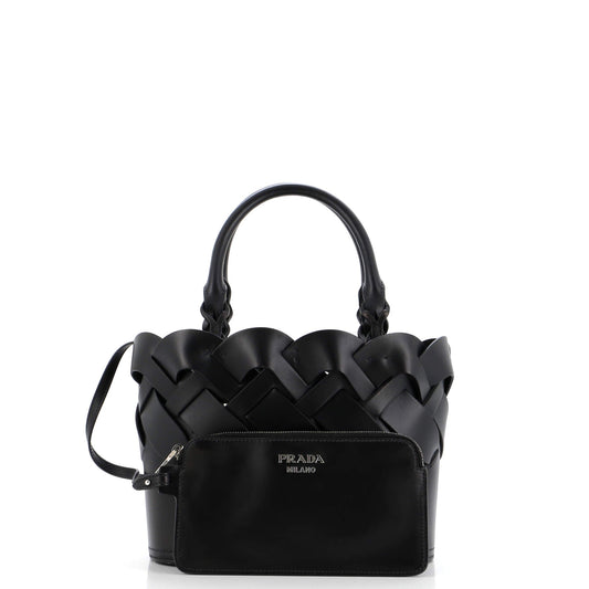 Prada Tress Tote Leather Small