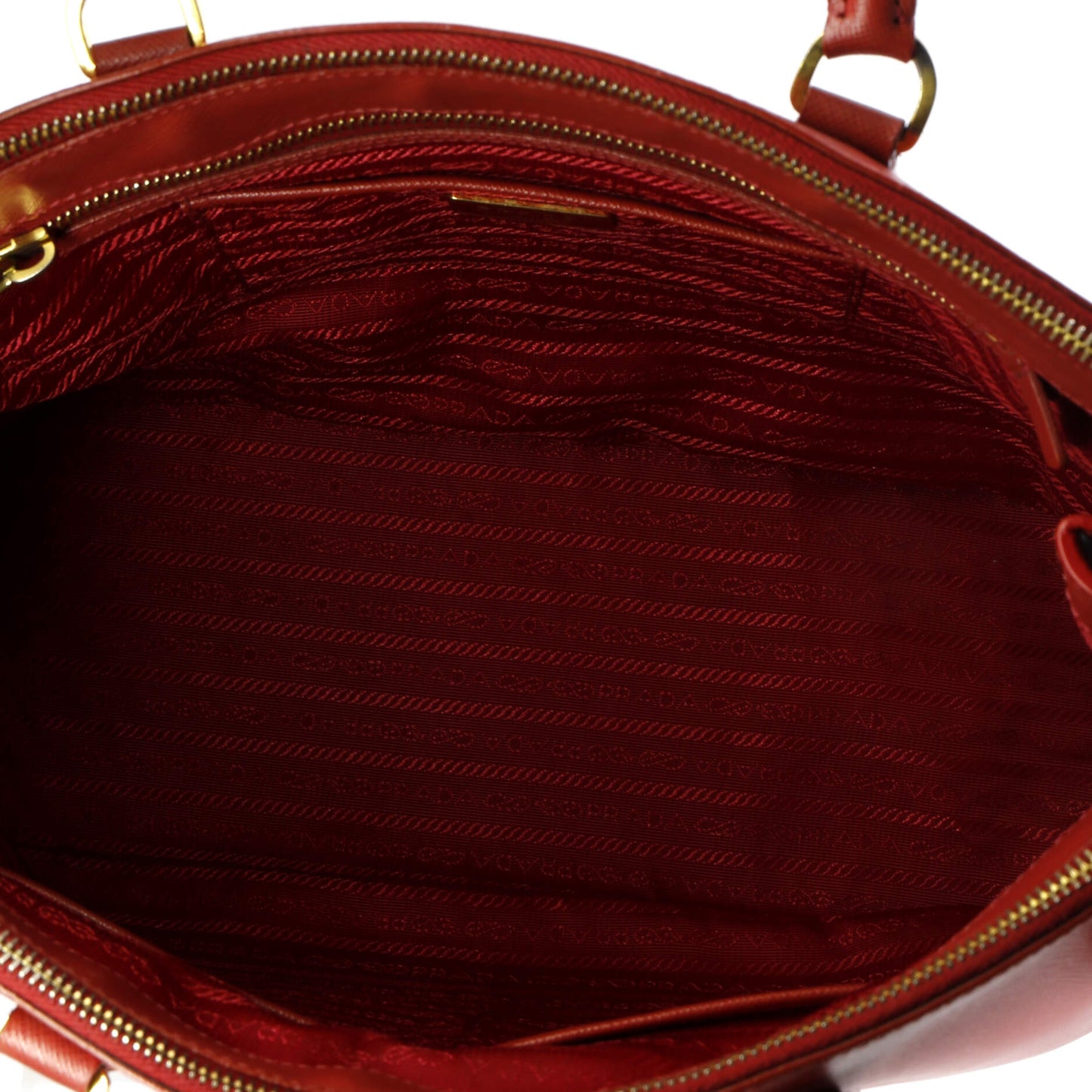 プラダ ダブルジップ リュクス トートバッグ サフィアーノレザー ラージ