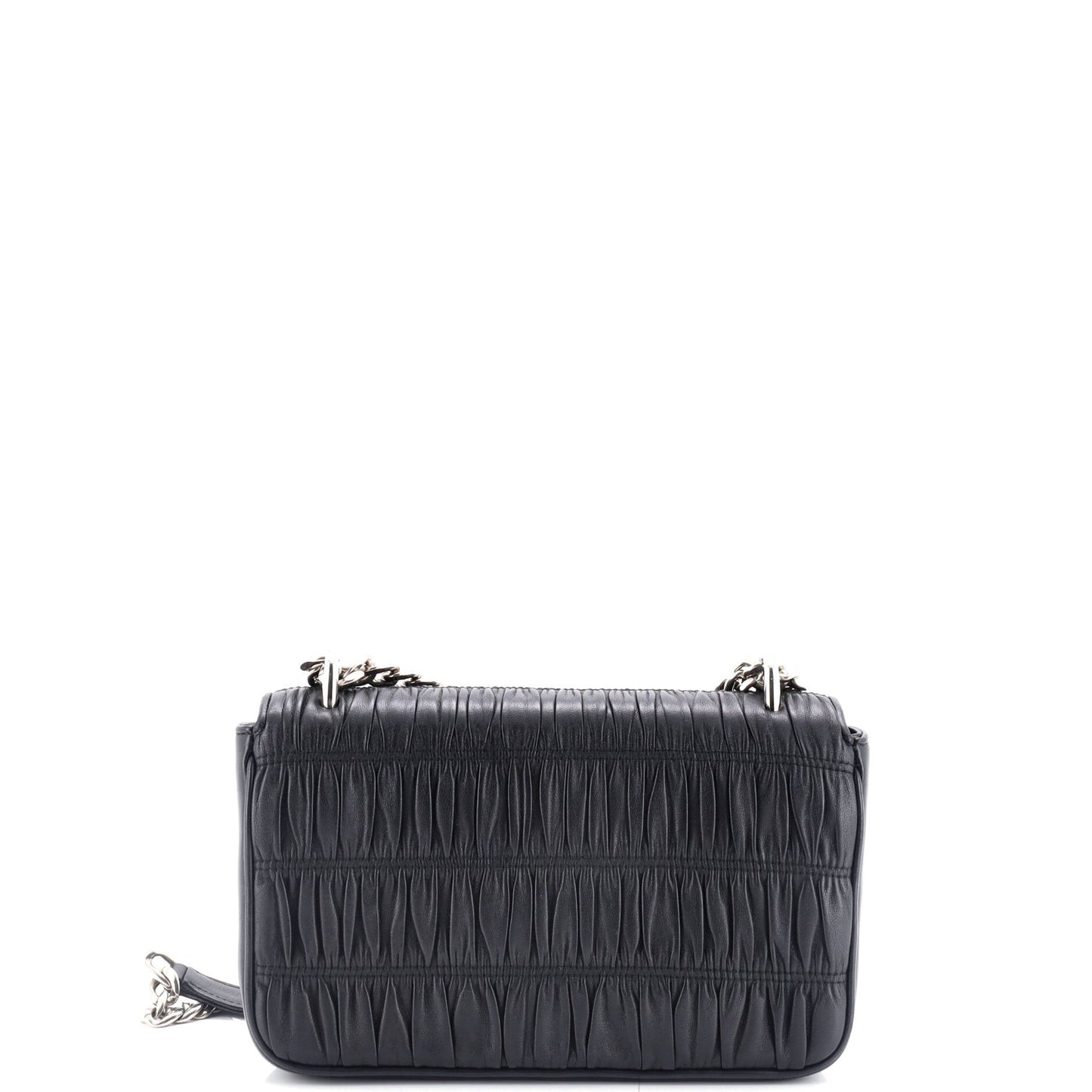 プラダ チェーンフラップショルダーバッグ ナッパゴーフル スモール