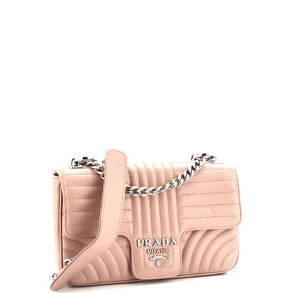 プラダ チェーンフラップショルダーバッグ ダイアグラム キルティングレザー ミディアム