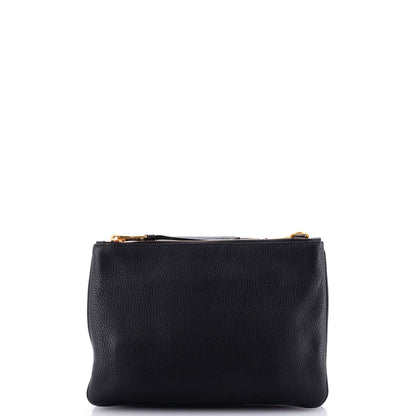 プラダ デュアルストラップ ダブルジップ クロスボディバッグ ヴィテッロダイノ スモール