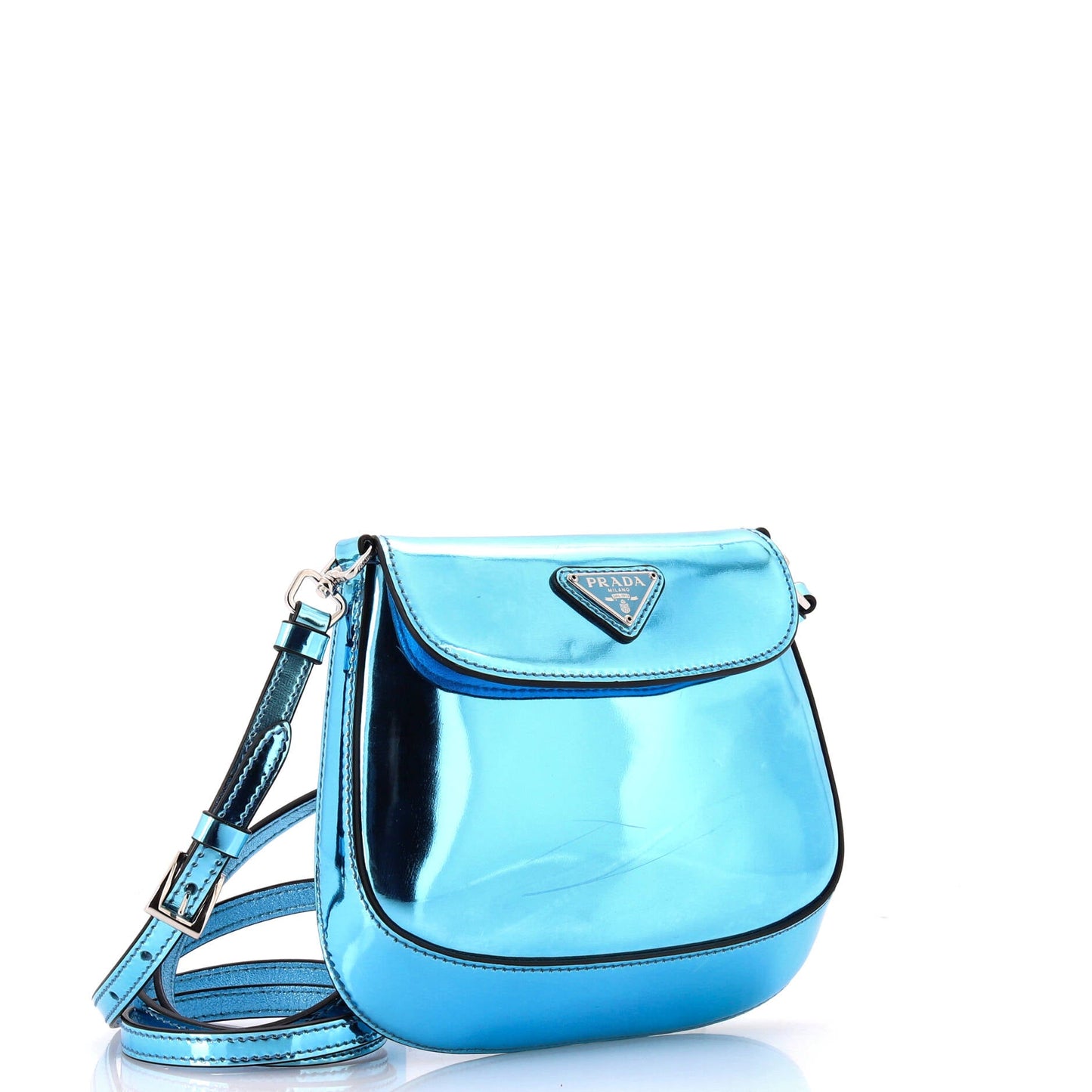 プラダ クレオ フラップ ショルダー バッグ Spazzolato レザー ミニ