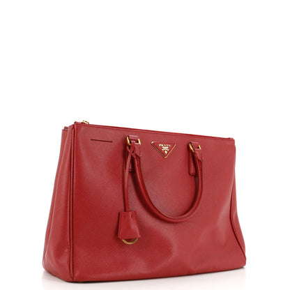 プラダ ダブルジップ リュクス トートバッグ サフィアーノレザー ラージ