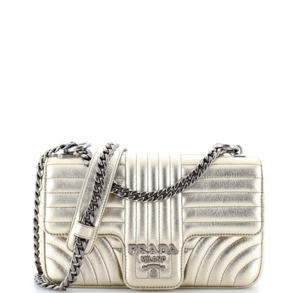 プラダ チェーンフラップショルダーバッグ ダイアグラム キルティングレザー ミディアム