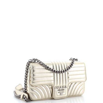 プラダ チェーンフラップショルダーバッグ ダイアグラム キルティングレザー ミディアム