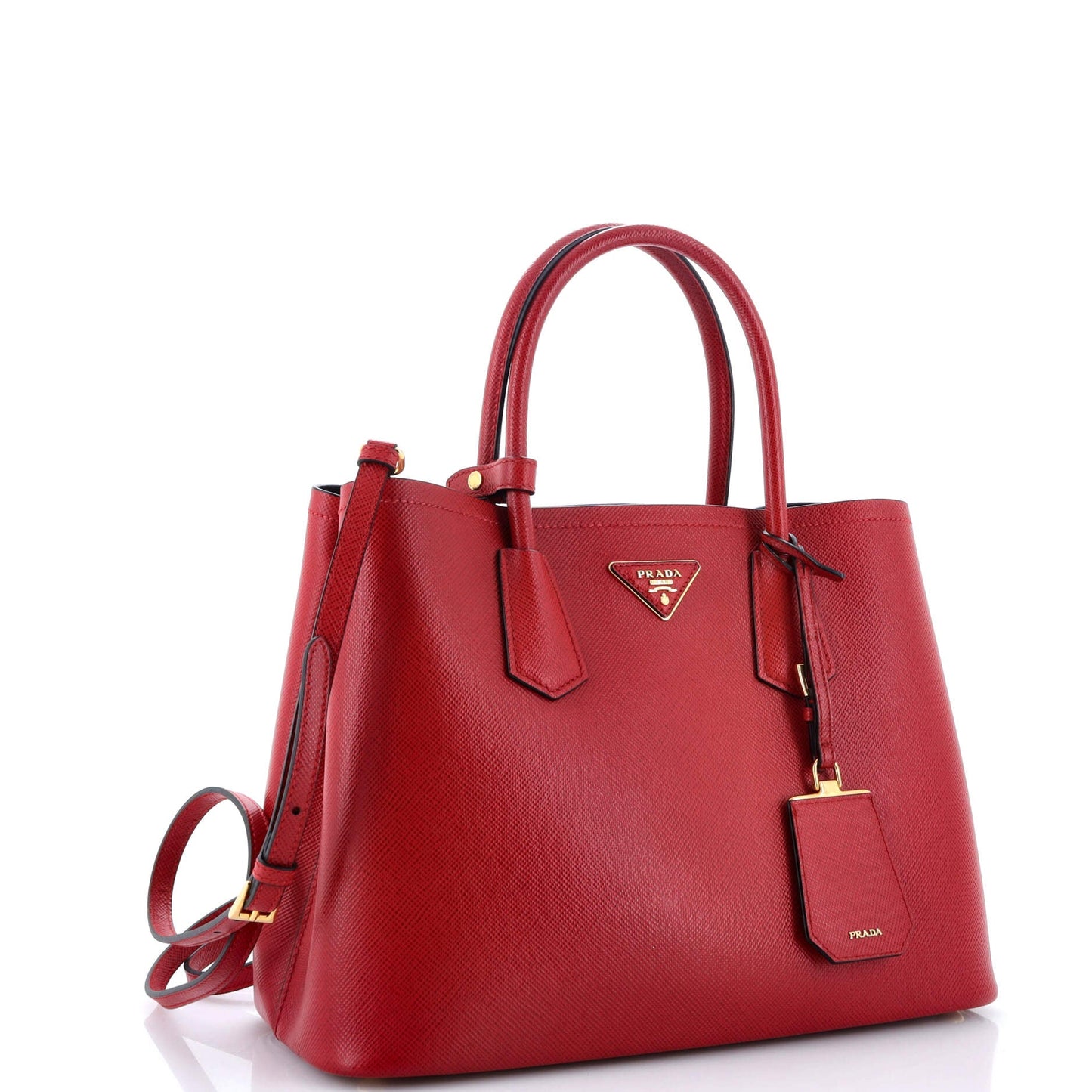 プラダ キュイール ダブルトート サフィアーノレザー ミディアム