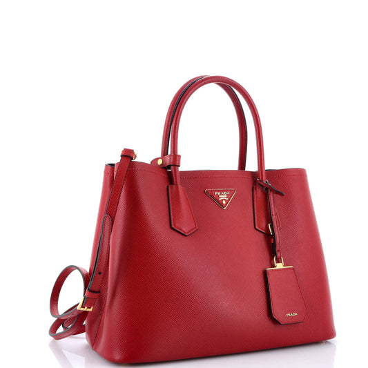 プラダ キュイール ダブルトート サフィアーノレザー ミディアム