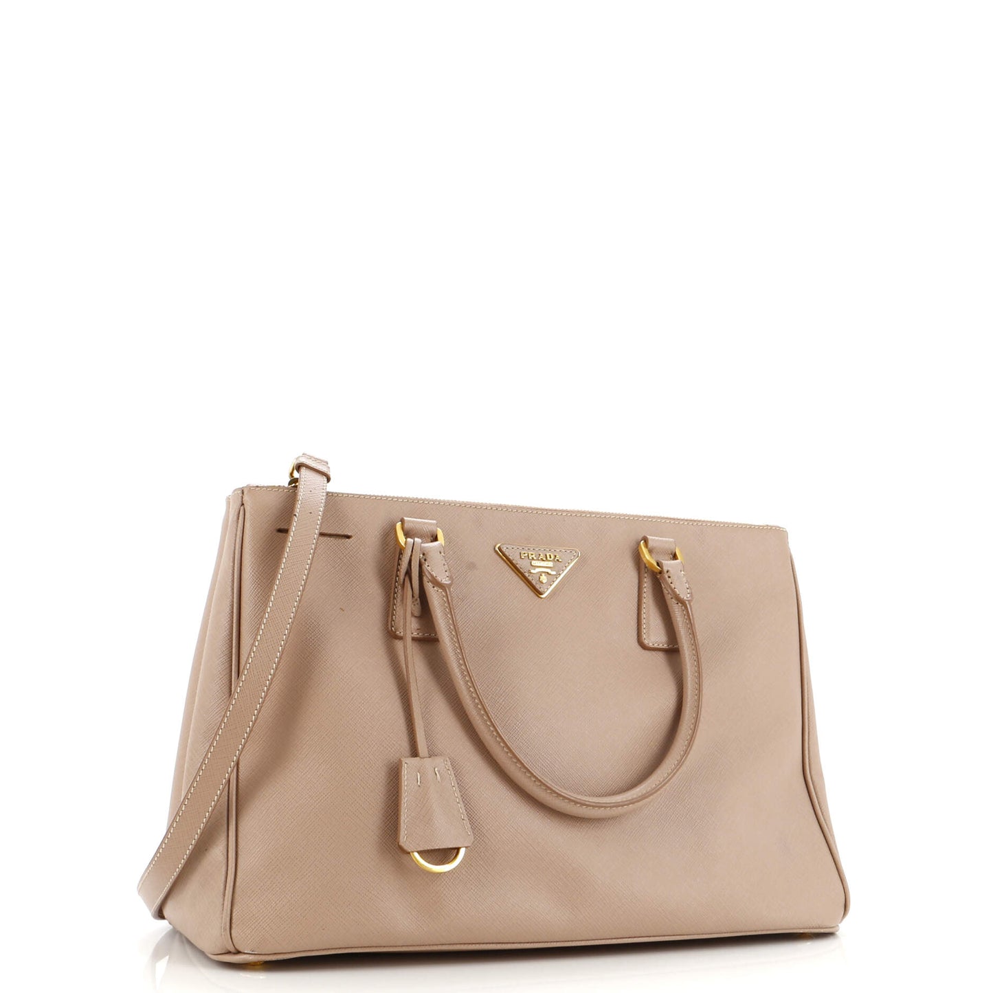 プラダ ダブルジップ リュクス トートバッグ サフィアーノレザー ミディアム