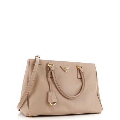 プラダ ダブルジップ リュクス トートバッグ サフィアーノレザー ミディアム