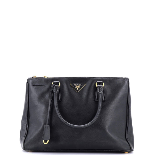 Prada Double Zip Lux Tote Saffiano Leather Medium