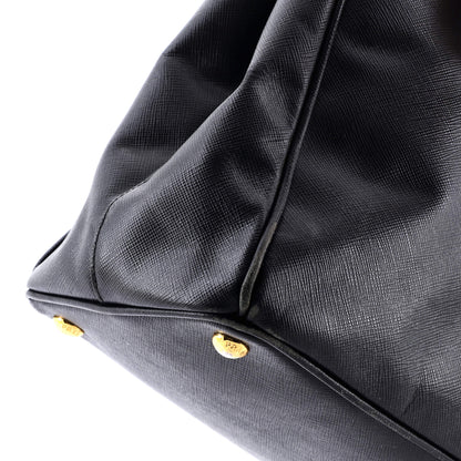 プラダ ダブルジップ リュクス トートバッグ サフィアーノレザー ミディアム