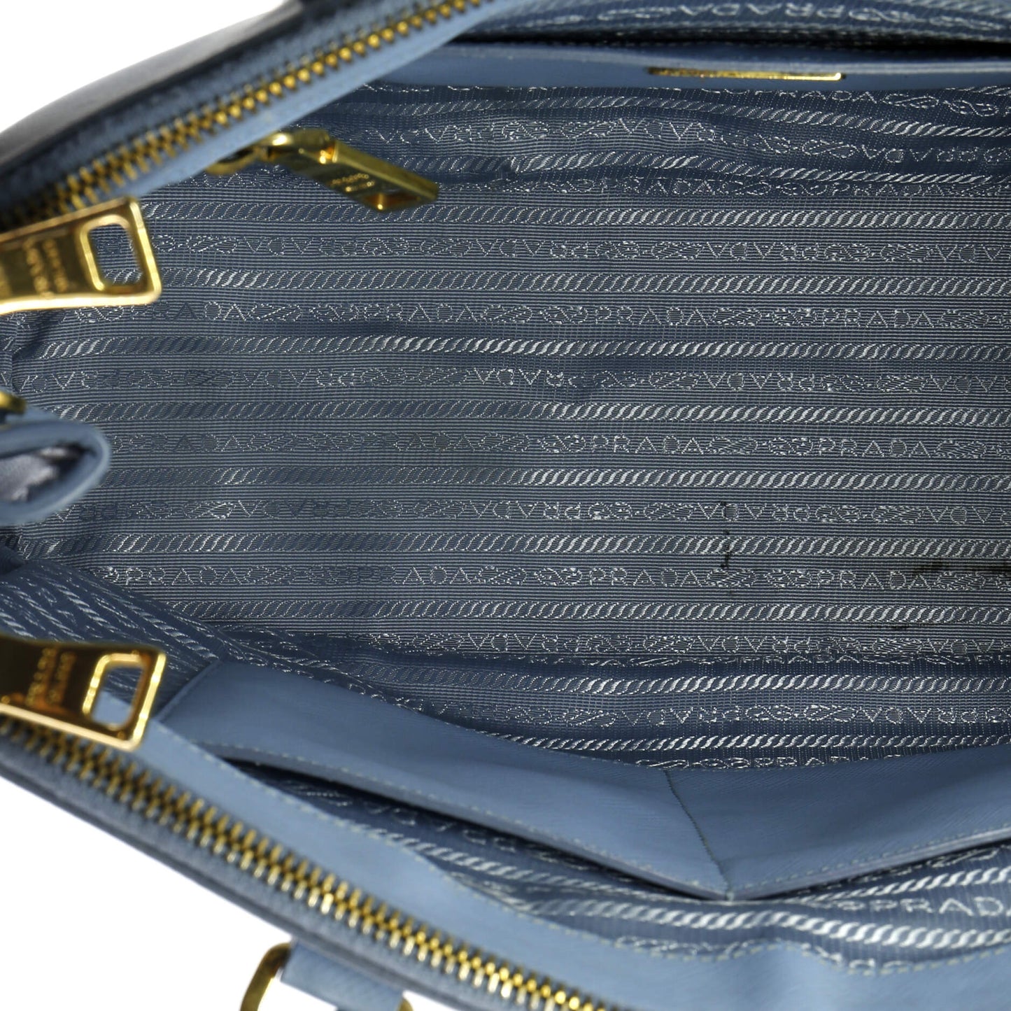 プラダ ダブルジップ リュクス トートバッグ サフィアーノレザー ミディアム