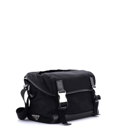 プラダ ダブルバックル フラップ メッセンジャーバッグ テスート ラージ