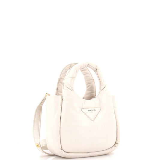 プラダ パッド入りソフトトートレザーミニ