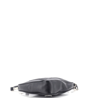 Prada Triangle Logo Zip Crossbody Bag Embossed Grace Lux Small