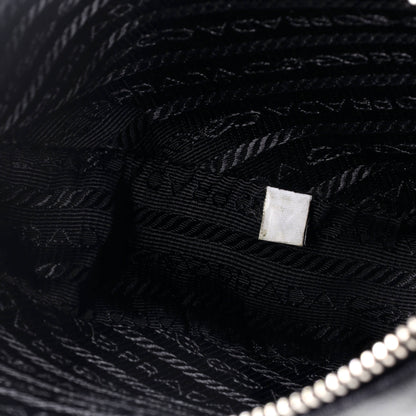 Prada Triangle Logo Zip Crossbody Bag Embossed Grace Lux Small