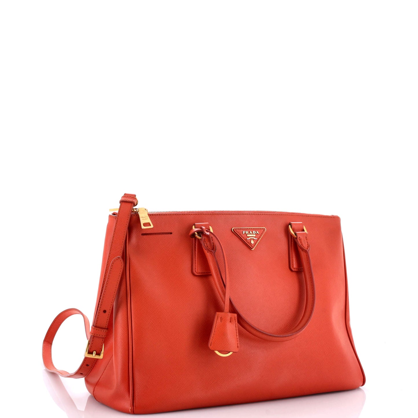 プラダ ダブルジップ リュクス トートバッグ サフィアーノレザー ミディアム