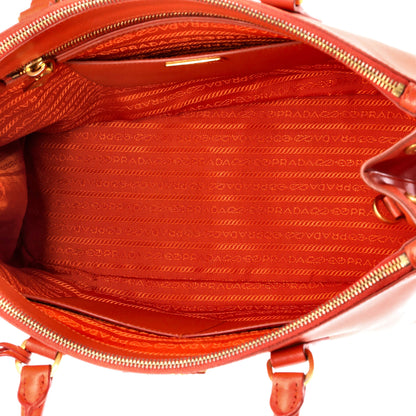 プラダ ダブルジップ リュクス トートバッグ サフィアーノレザー ミディアム