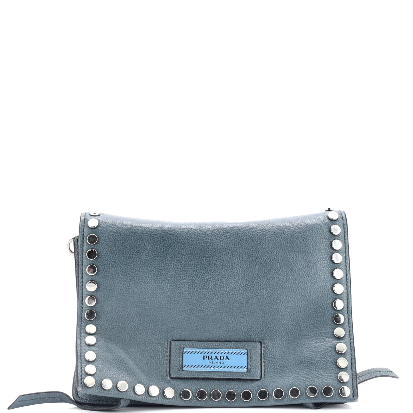 プラダ エチケット フラップバッグ スタッズ付き グレースカーフスキン スモール