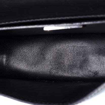 プラダ マキシ トライアングル ロゴ チェーン フラップバッグ ブラッシュドレザー スモール