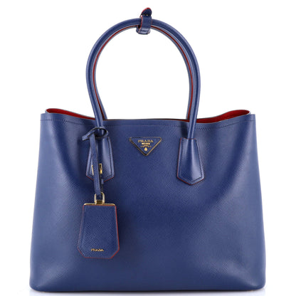 Prada Cuir Double Tote Saffiano Leather Large