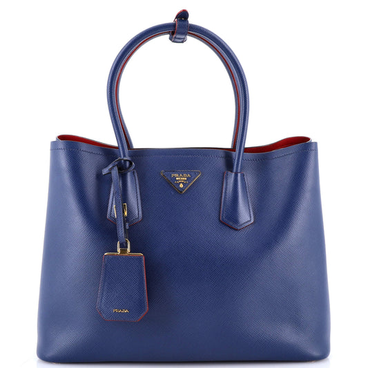Prada Cuir Double Tote Saffiano Leather Large