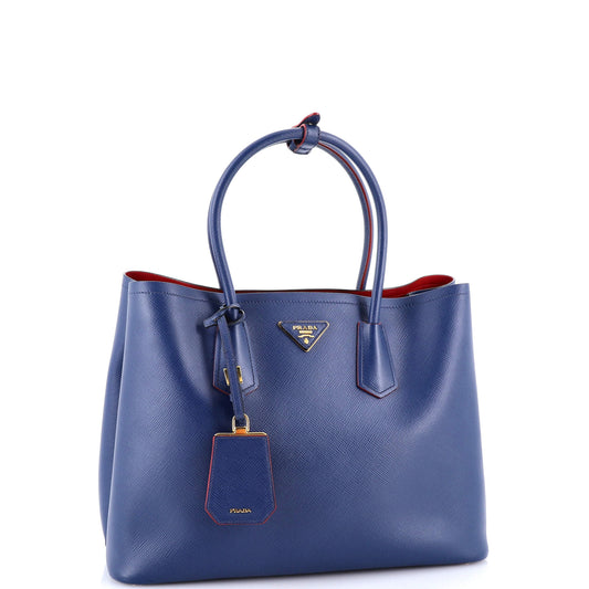 Prada Cuir Double Tote Saffiano Leather Large