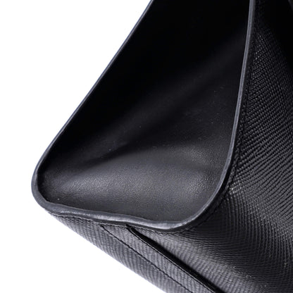 プラダ モノクローム ショルダーバッグ サフィアーノレザー ミディアム