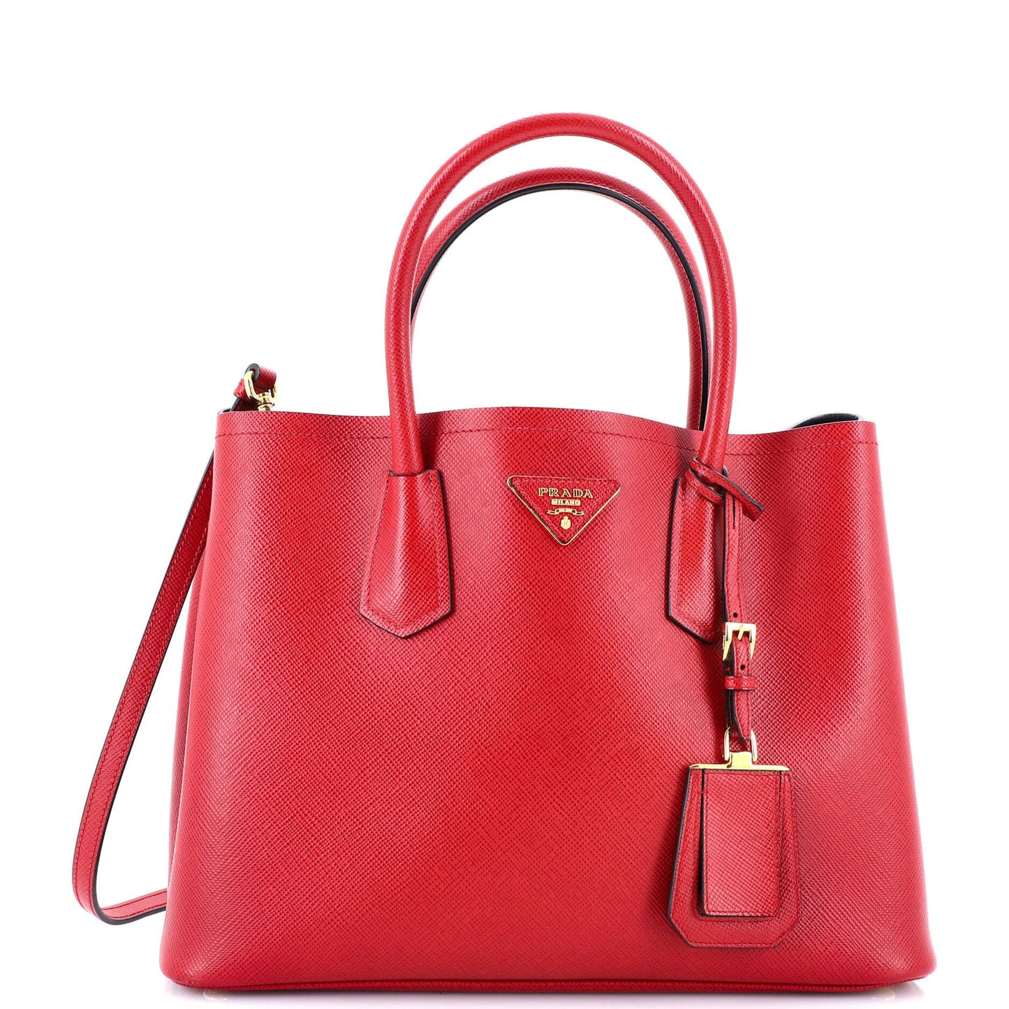 プラダ キュイール ダブルトート サフィアーノレザー ミディアム