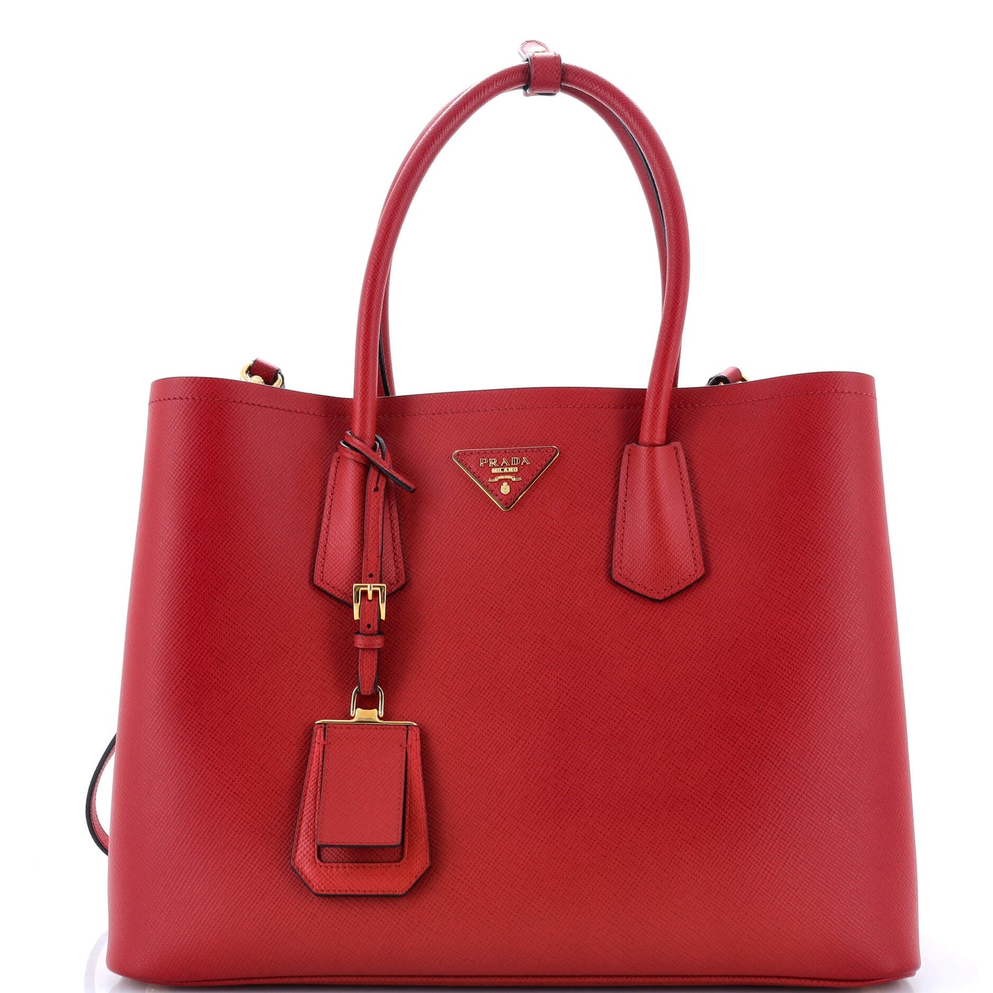 プラダ キュイール ダブルトート サフィアーノレザー ミディアム