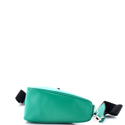 プラダ トライアングルロゴ ジップ クロスボディバッグ ソフトレザー スモール