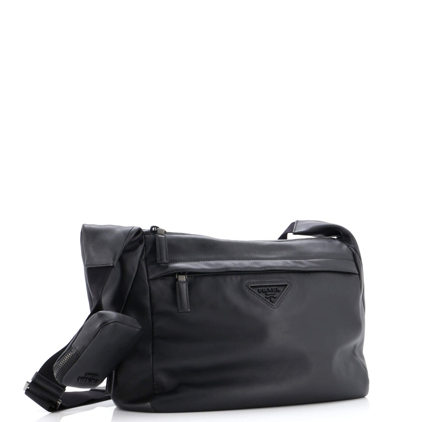 プラダ リ・エディション ジップ メッセンジャーバッグ レザー ラージ