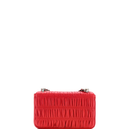 プラダ チェーンフラップショルダーバッグ ナッパゴーフル スモール