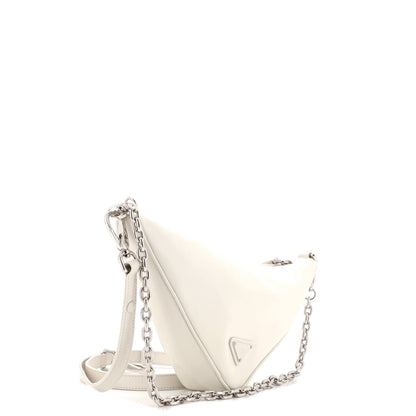 プラダ トライアングルロゴ ジップショルダーバッグ エンボスレザー ミニ