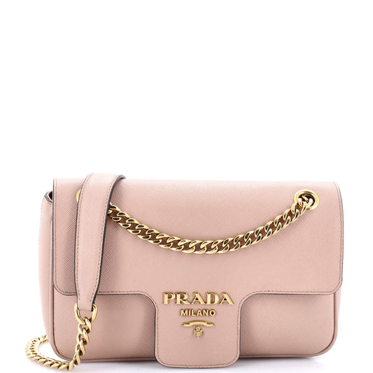 プラダ パティーナ フラップ ショルダーバッグ サフィアーノレザー スモール