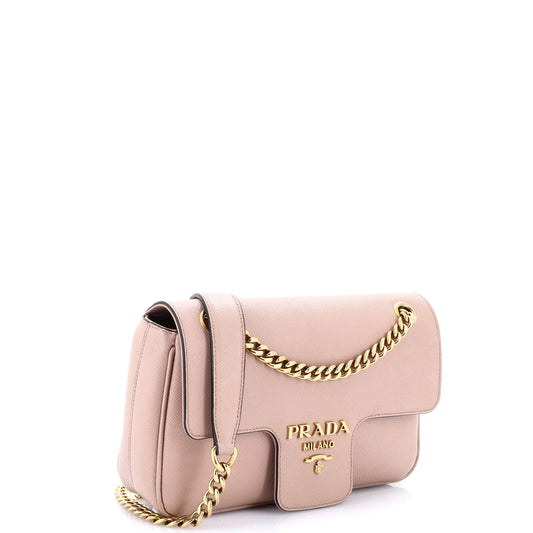 プラダ パティーナ フラップ ショルダーバッグ サフィアーノレザー スモール