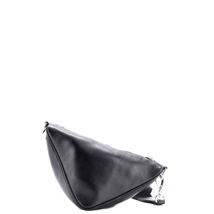 プラダ トライアングルロゴ ジップ クロスボディバッグ エンボスレザー ミニ