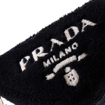 プラダ トライアングルロゴ ジップ クロスボディバッグ テリークロス スモール