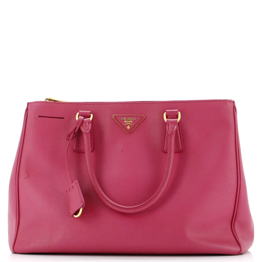 プラダ ダブルジップ リュクス トートバッグ サフィアーノレザー ミディアム