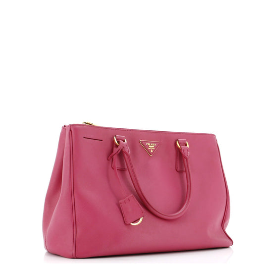 プラダ ダブルジップ リュクス トートバッグ サフィアーノレザー ミディアム