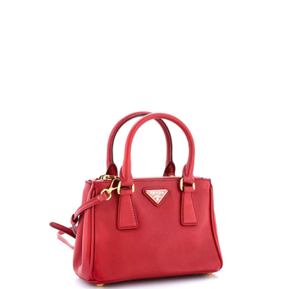 プラダ ガレリア ダブルジップ トート サフィアーノ レザー ミニ