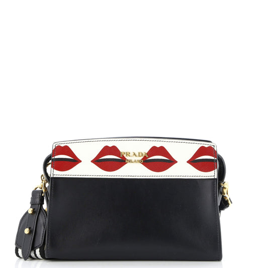 プラダ エスプラナード クロスボディバッグ プリント サフィアーノ＆シティカーフ スモール