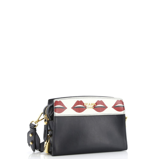 プラダ エスプラナード クロスボディバッグ プリント サフィアーノ＆シティカーフ スモール