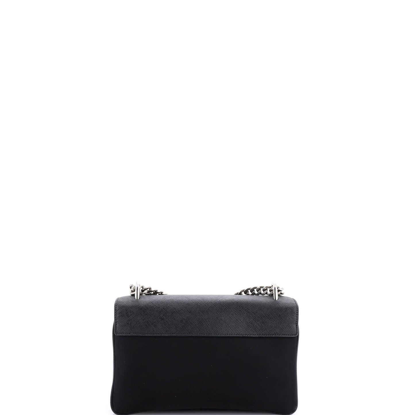 プラダ チェーン フラップ クロスボディ バッグ テスートとサフィアーノ レザー ミディアム