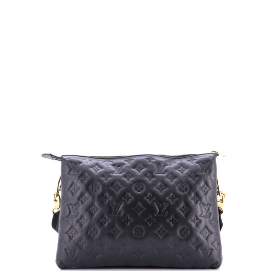 ルイ・ヴィトン クッションバッグ モノグラム エンボス加工 ラムスキン MM