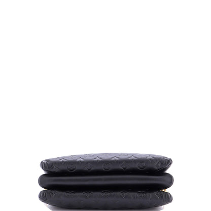 ルイ・ヴィトン クッションバッグ モノグラム エンボス加工 ラムスキン MM