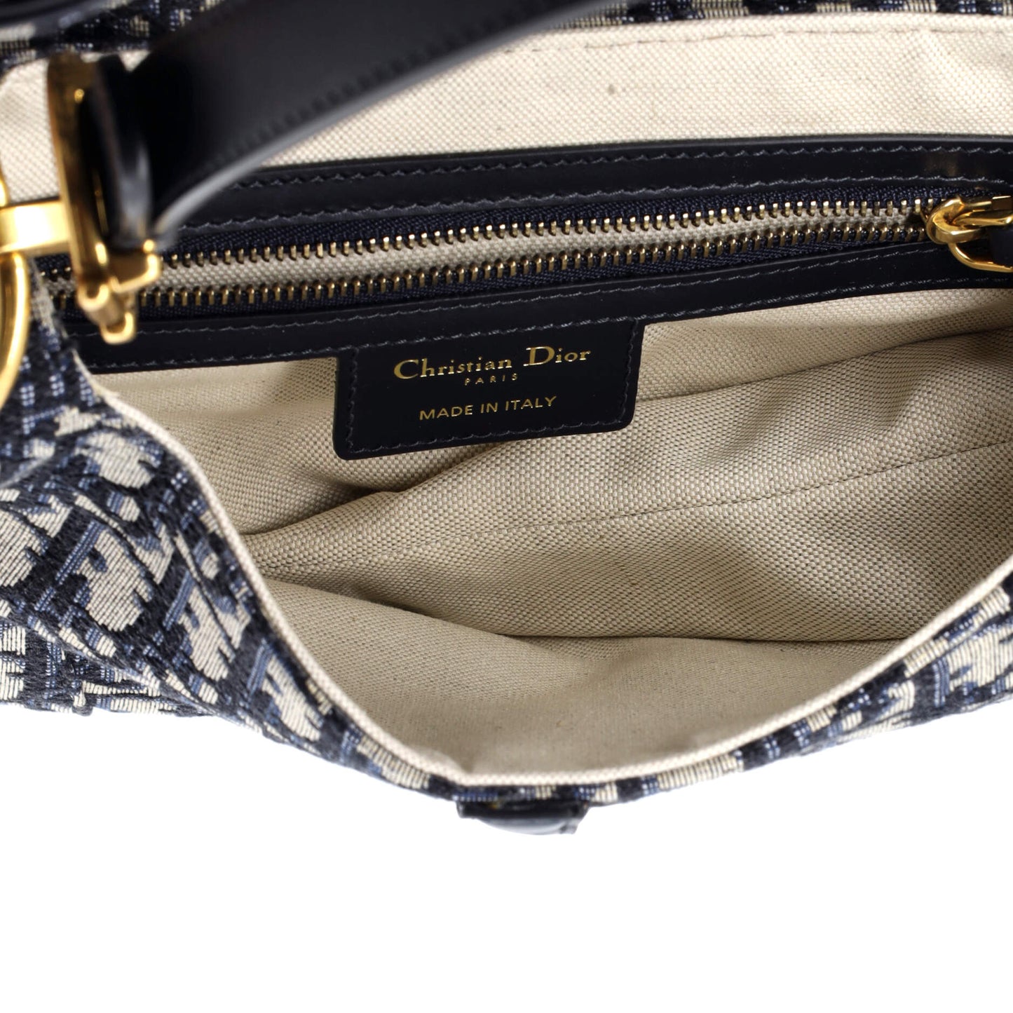 クリスチャン・ディオール サドルハンドバッグ オブリークキャンバス ミディアム